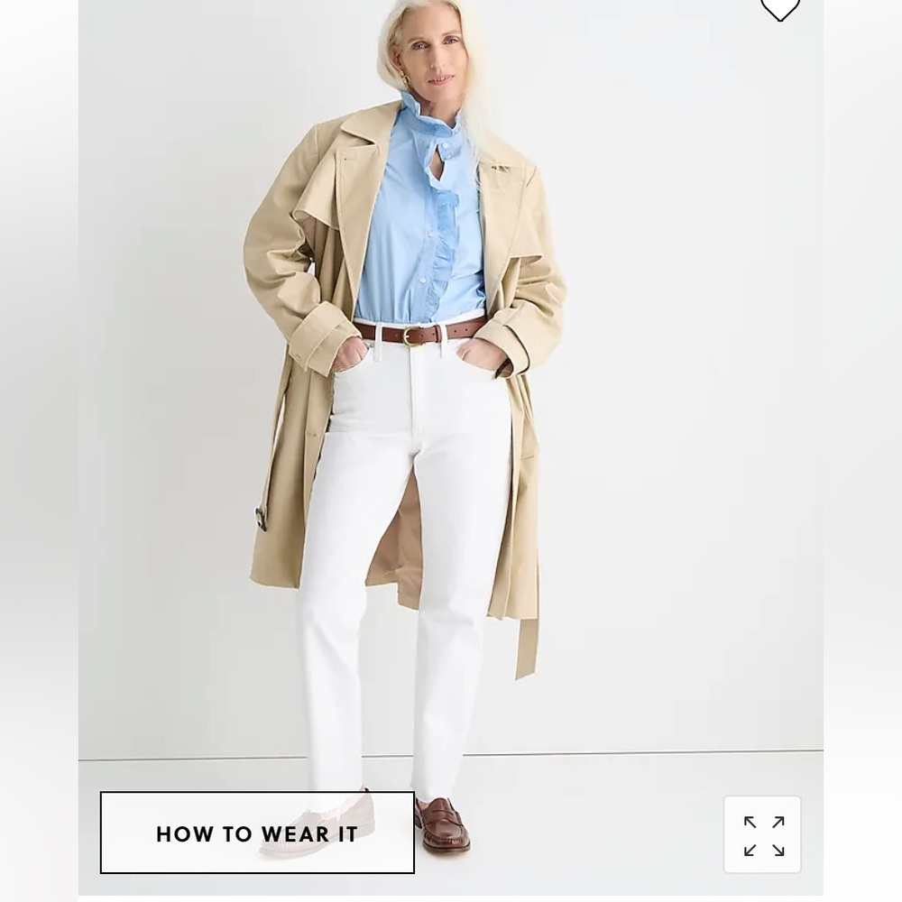 J.Crew slim boyfriend jeans in white.